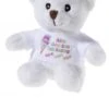 Heunec 131873 Kleiner Bär "Alles Gute Zum Schulanfang" Ca 12cm Plüsch - Weiß