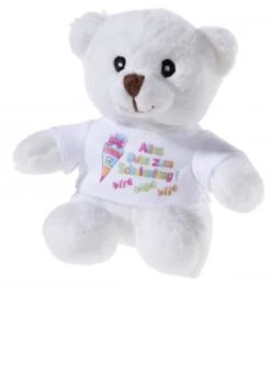 Heunec 131873 Kleiner Bär "Alles Gute Zum Schulanfang" Ca 12cm Plüsch - Weiß