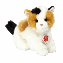 Teddy Hermann 90698 Glückskatze Weiß Rot Schwarz Ca. 24cm Plüsch Kuscheltier